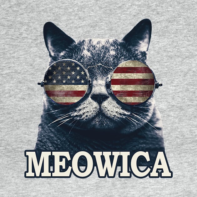 4th of July  Meowica Merica  USA by HOGOs